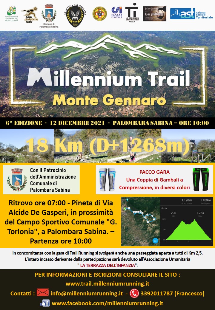 locandina millennium trail monte gennaro 2021